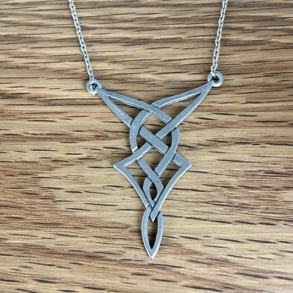 Celtic Fairy Knot Necklace-Necklaces-Celtic, Pewter-Sun Fox