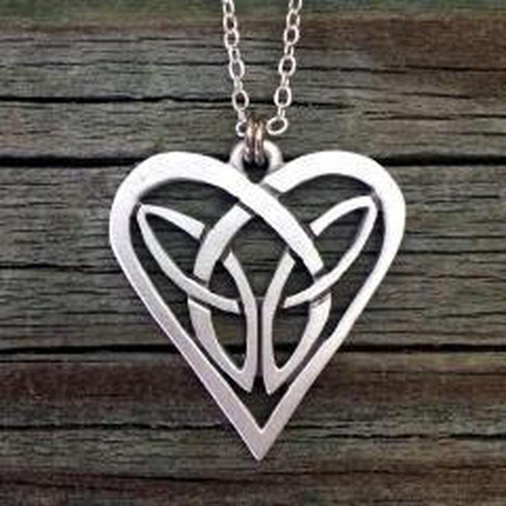 Celtic Heart Necklace-Necklaces-Celtic, Pewter-Sun Fox