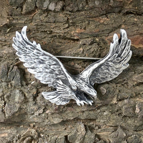 Eagle Brooch-Pins and Brooches-Pewter-Sun Fox