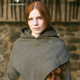 Skjoldehamn Herringbone Hood- Olive Green/Grey-Hoods-Viking-Sun Fox