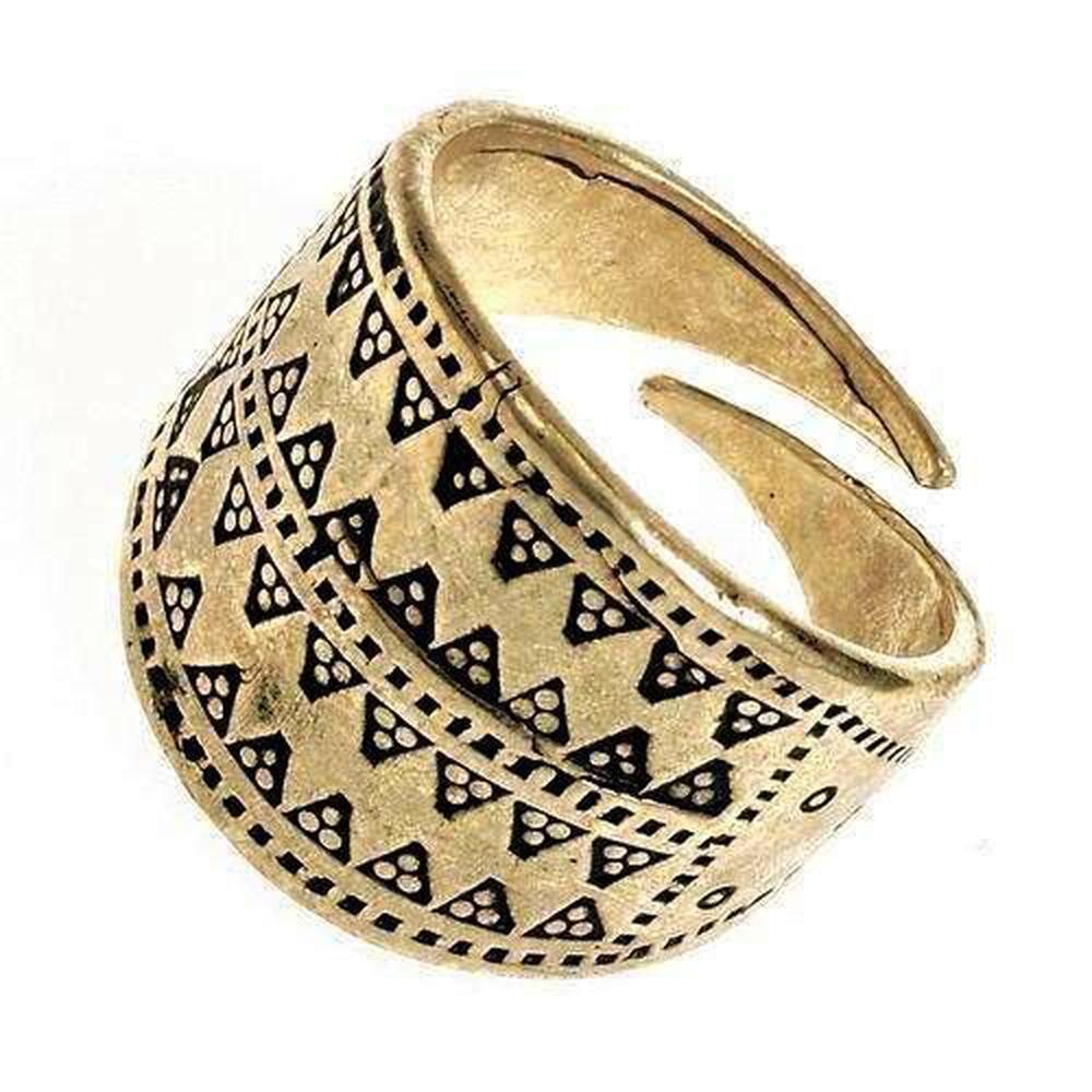 Rus Viking Ring-Rings-Bronze and Brass, Sizes 10+, Viking-Sun Fox