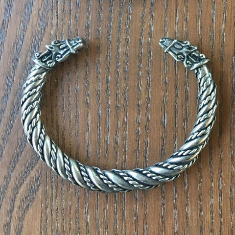 Small Braided Sleipnir Bracelet-Bracelets-Pewter, Viking-Sun Fox