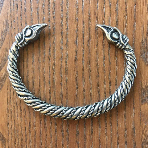 Small Odin's Ravens Bracelet-Bracelets-Pewter, Raven, Viking-Sun Fox