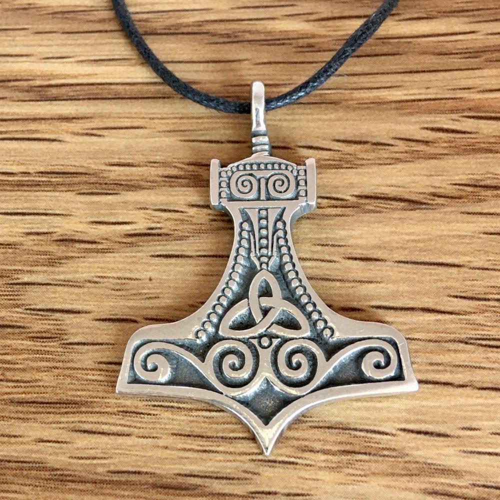 Triquetra Thor's Hammer-Pendants-Celtic, Pewter, Viking-Sun Fox