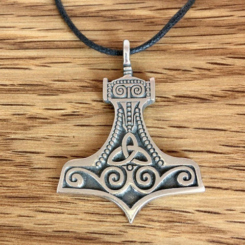 Triquetra Thor's Hammer-Pendants-Celtic, Pewter, Viking-Sun Fox