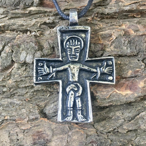 Viking Crucifix-Pendants-Pewter, Viking-Sun Fox