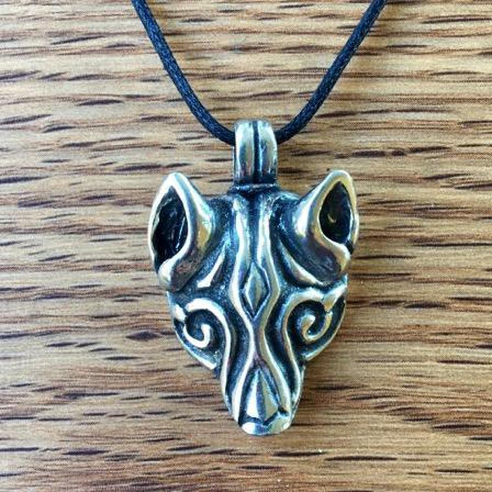 Viking Wolf Pendant-Pendants-Pewter, Viking, Wolf-Sun Fox